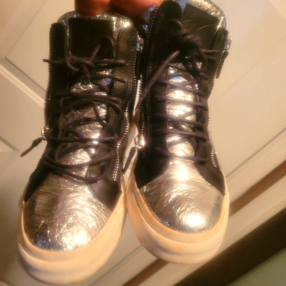 Authentic Giuseppe Zanotti Foil Hightops